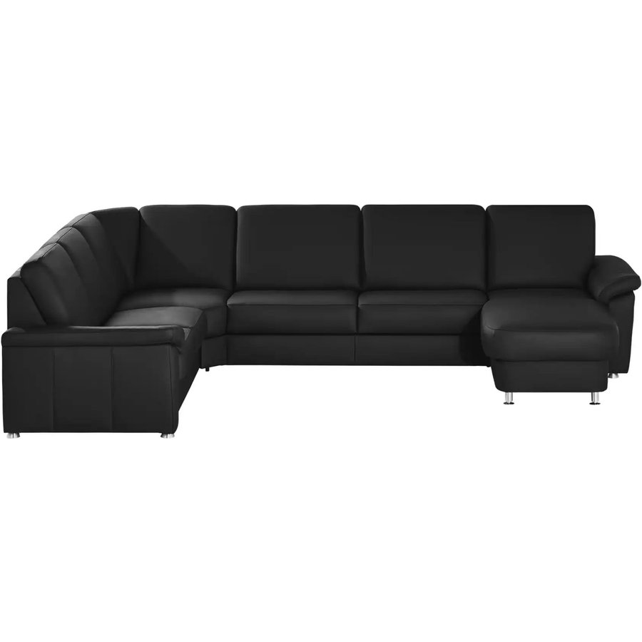 meinSofa Wohnlandschaft Leder Carolin, schwarz