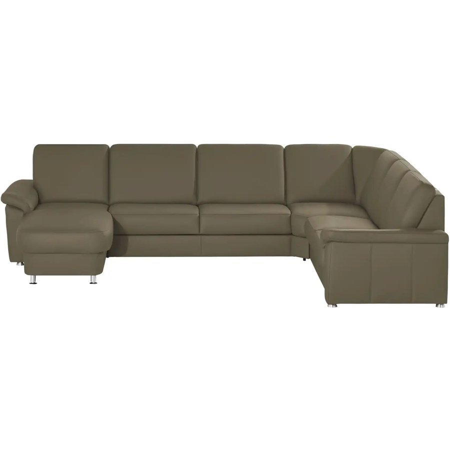 meinSofa Wohnlandschaft Leder Carolin, grau