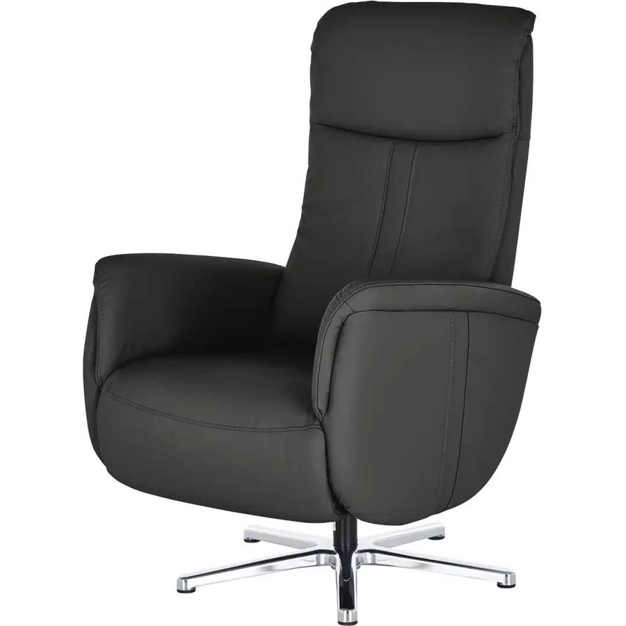 meinSofa Relaxsessel aus Leder Franzi-L, schwarz