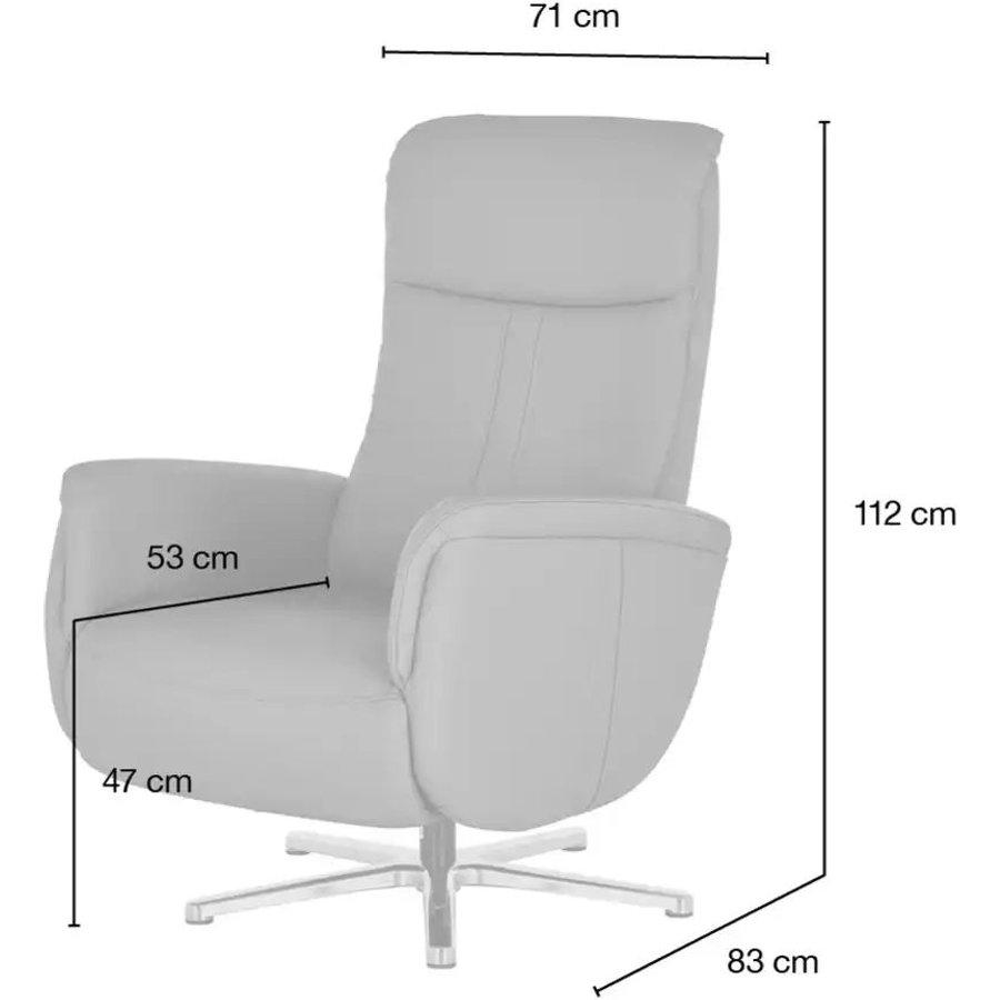 meinSofa Relaxsessel aus Leder Franzi-L, braun