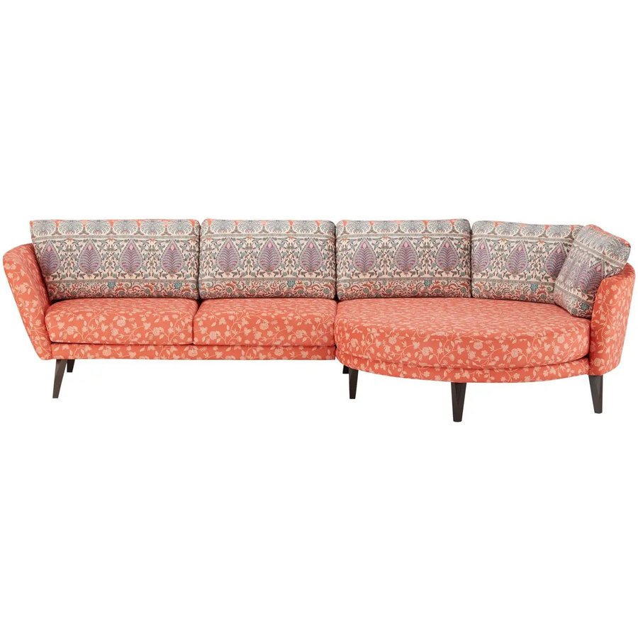 bassetti by SCHRÖNO Ecksofa Livorno, rot