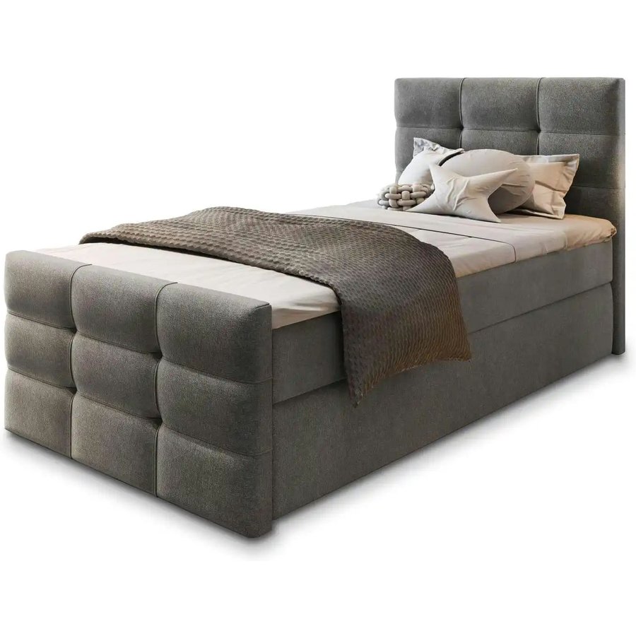 MASSENO Boxbett mit Bettkasten Amon, grau