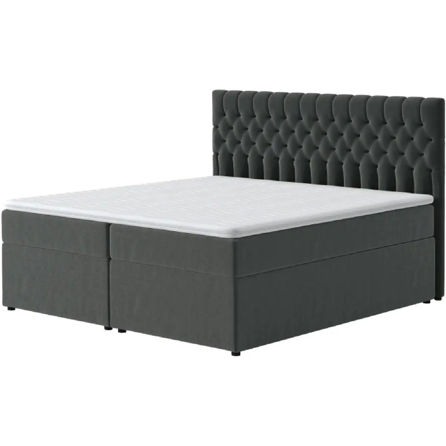 Boxbett mit Bettkasten Belek, grau
