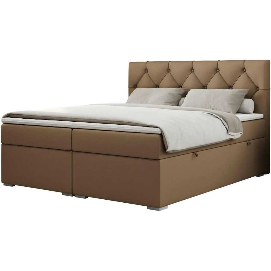 Boxbett mit Bettkasten Alda, braun