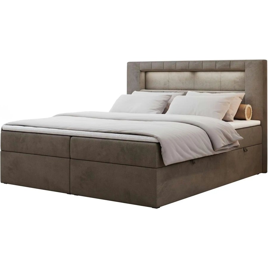 Boxbett mit Bettkasten Gold 5, braun