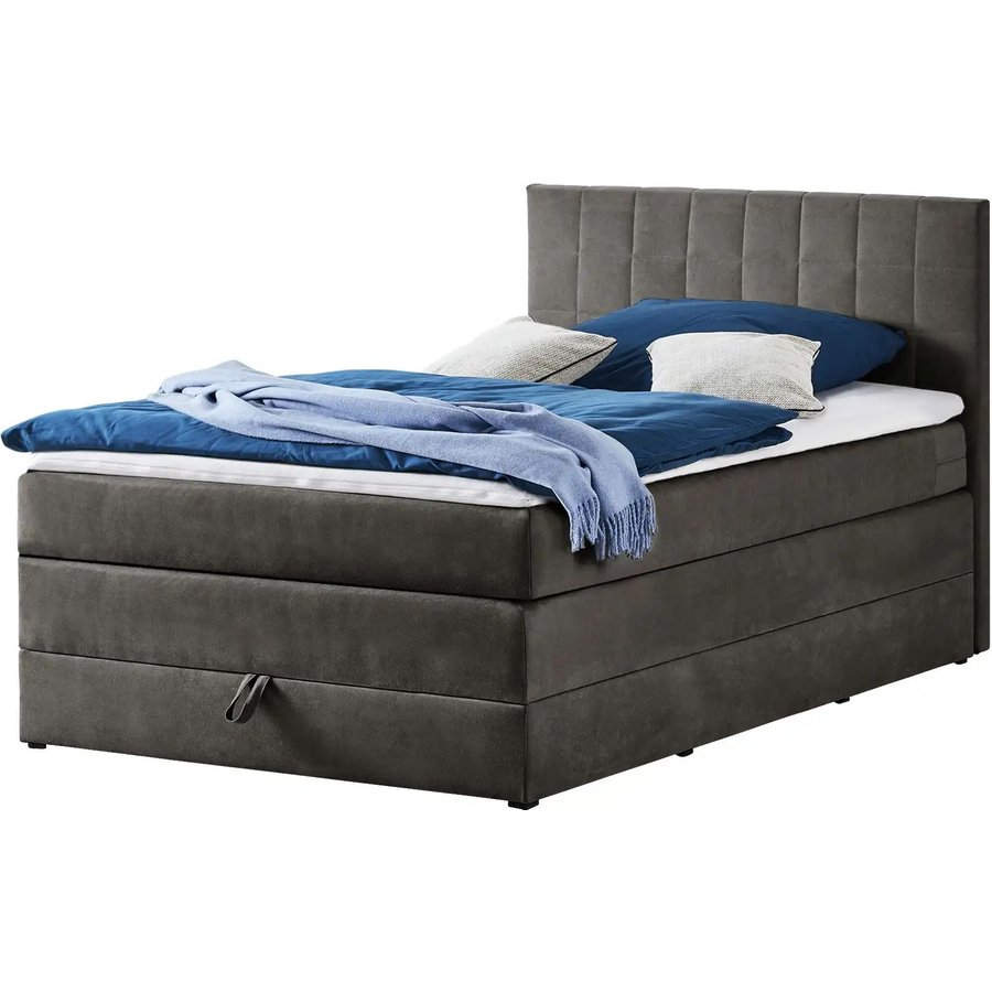 Boxspringbett mit Bettkasten Prince, grau