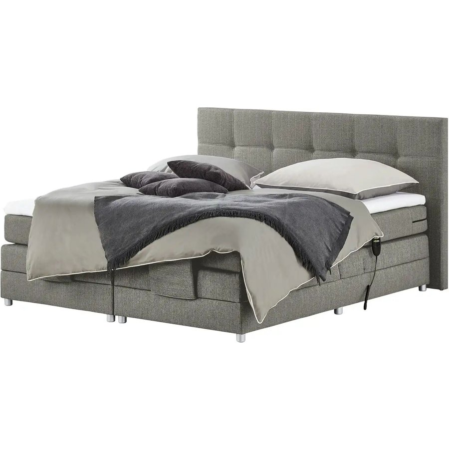 Boxspring-Motorbett Manolo 2, grau