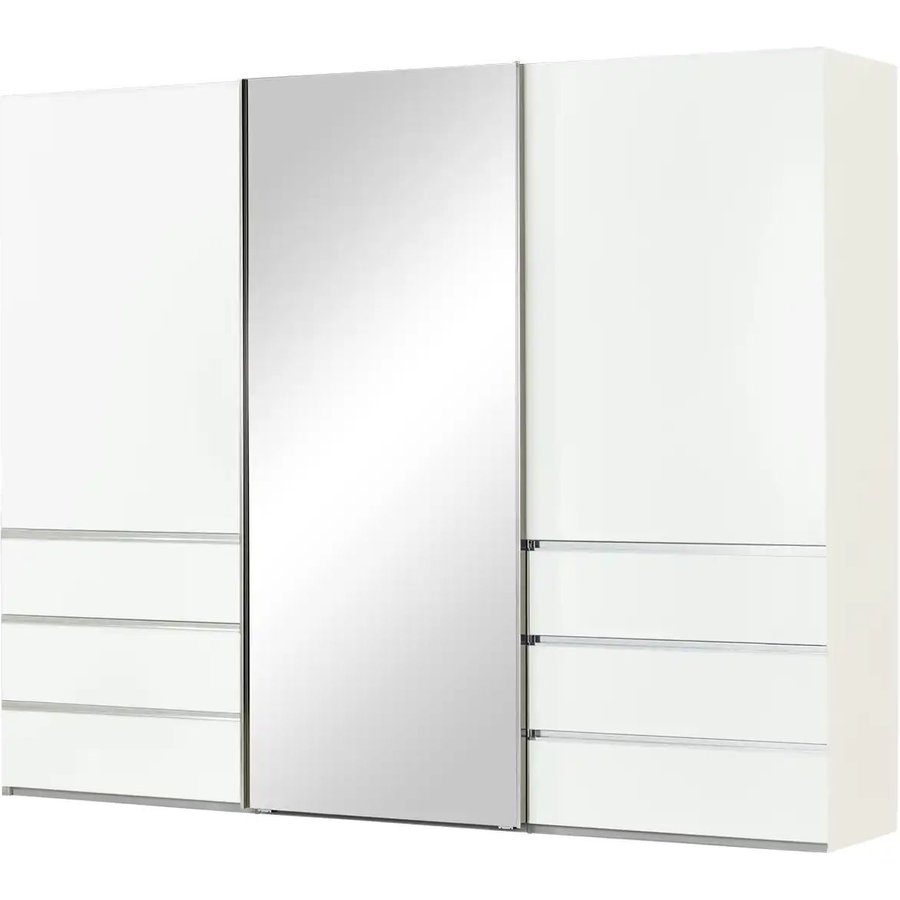 Schwebetürenschrank 3-türig Mitta, weiß