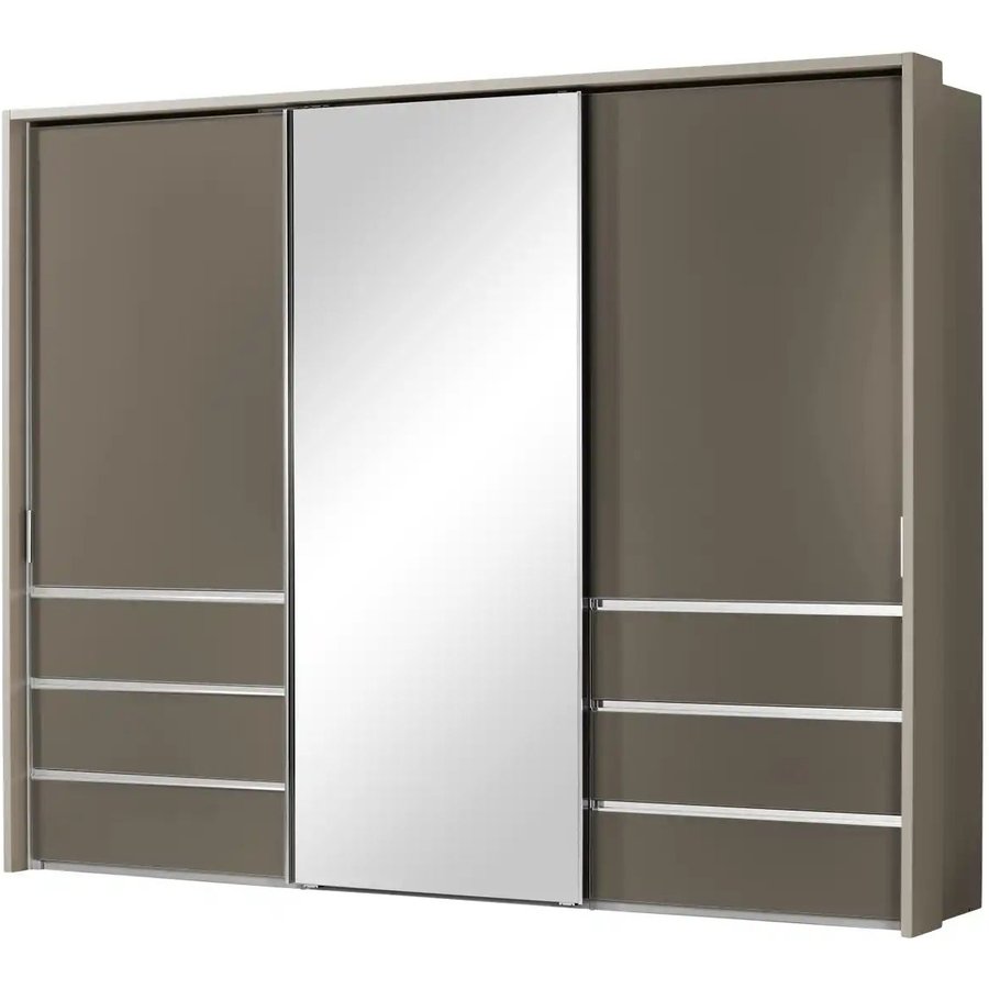 Schwebetürenschrank 3-türig Mitta, braun