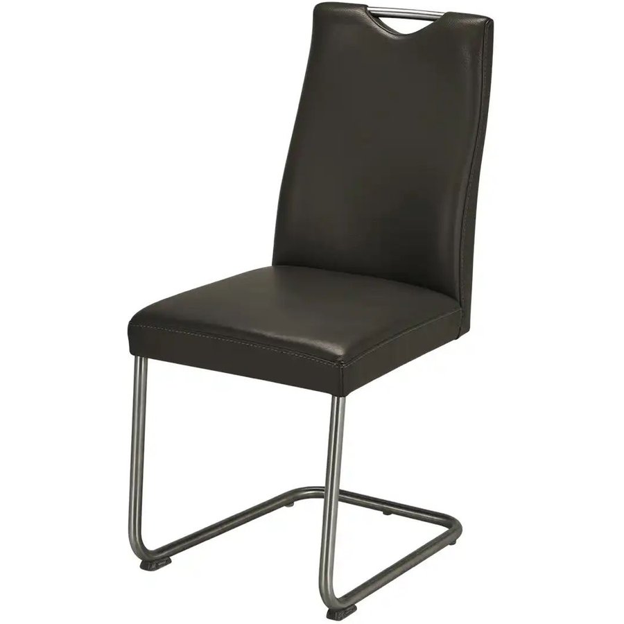 Leder-Schwingstuhl, braun