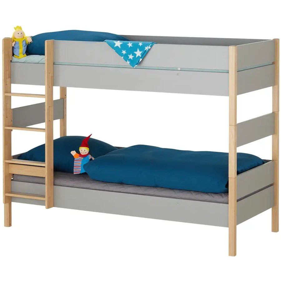 PAIDI Etagenbett mit gerader Leiter Sten, holzfarben