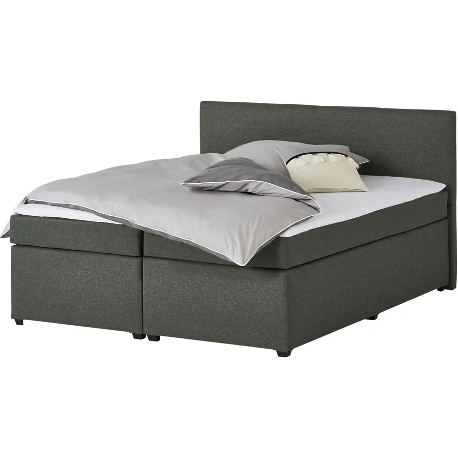 Boxspringbett Countess, grau