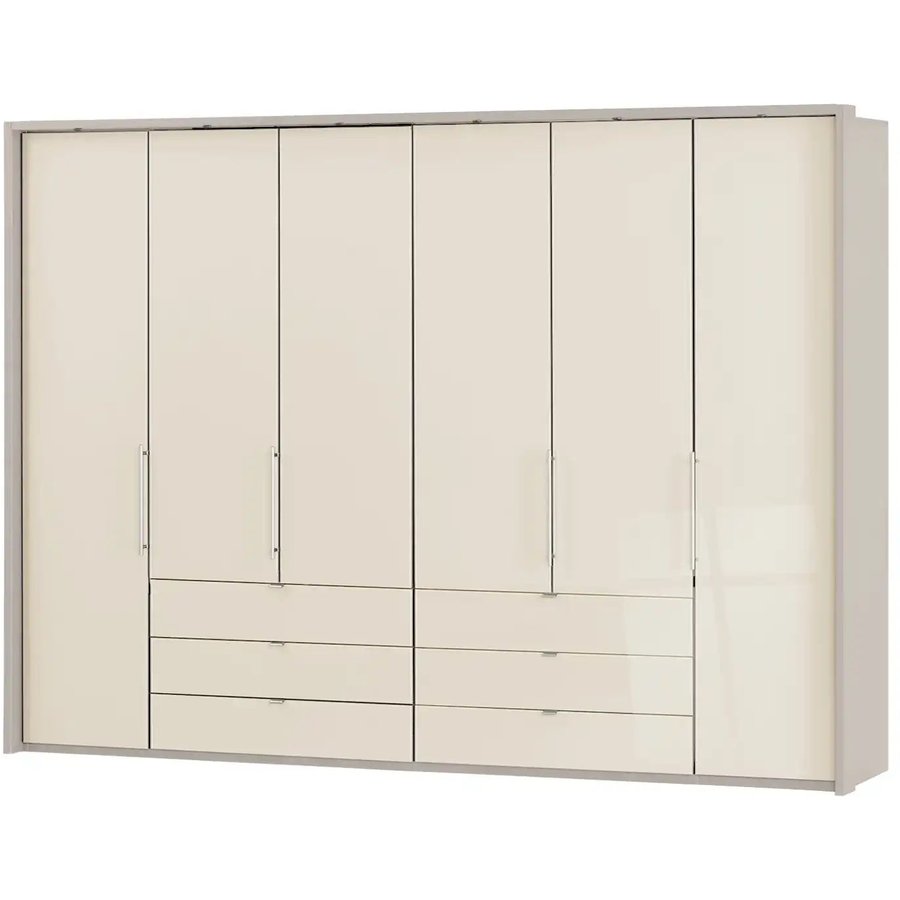 Falttüren-Panoramaschrank 6-türig Beda, beige