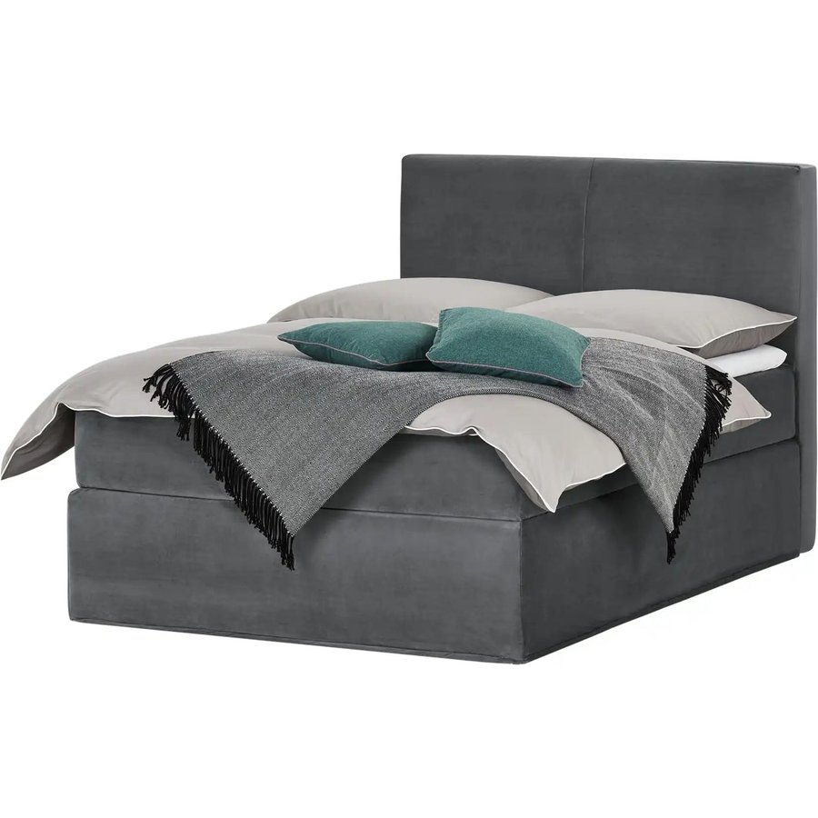 Boxi Boxspringbett 140 x 200 cm Boxi Classic, grau