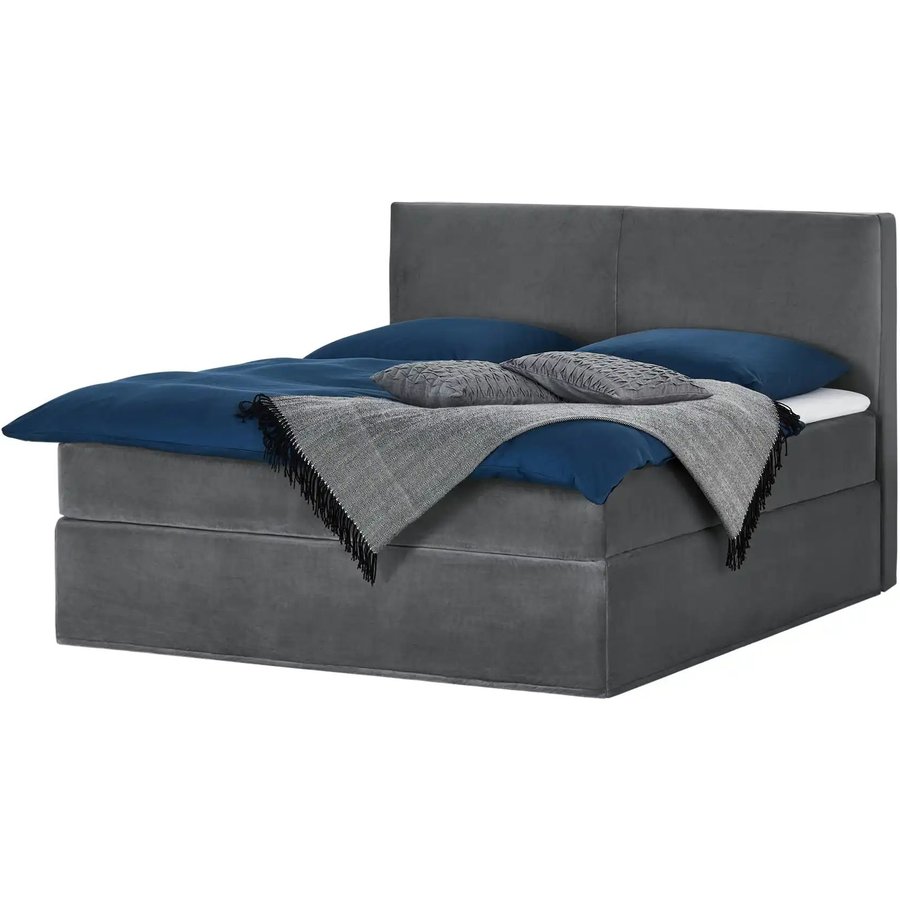 Boxi Boxspringbett 160 x 200 cm Boxi Classic, grau