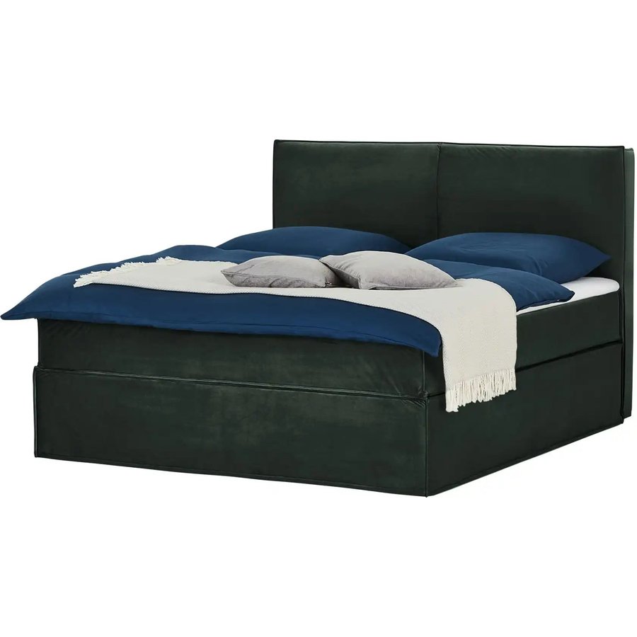 Boxi Boxspringbett 180 x 200 cm mit trendigem Keder Boxi Urban, grün