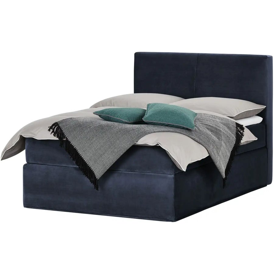 Boxi Boxspringbett 140 x 200 cm Boxi Classic, blau