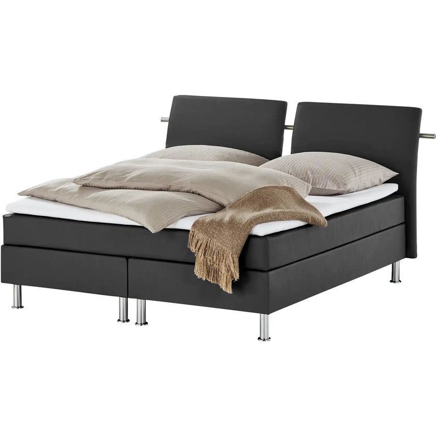 Boxspringbett Krom, schwarz