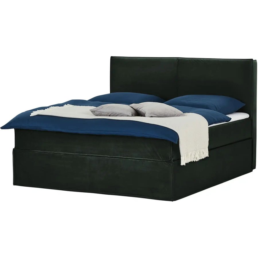 Boxi Boxspringbett 160 x 200 cm mit trendigem Keder Boxi Urban, grün