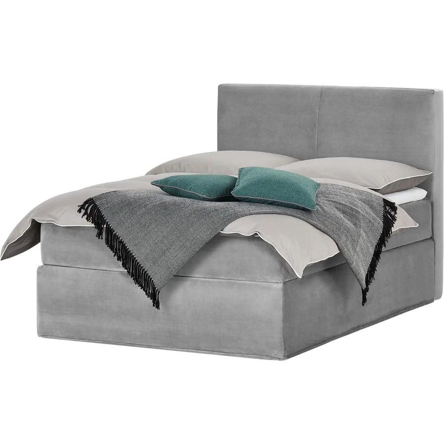 Boxi Boxspringbett 140 x 200 cm Boxi Classic, grau