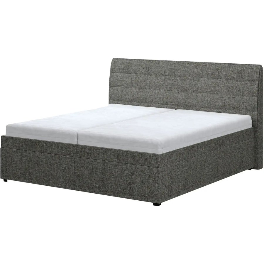 Boxspringbett Comte, grau