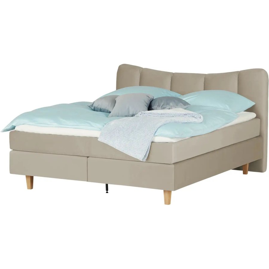 Boxspringbett Dalur, beige