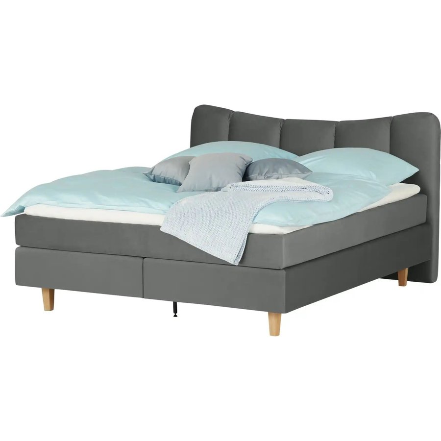 Boxspringbett Dalur, grau