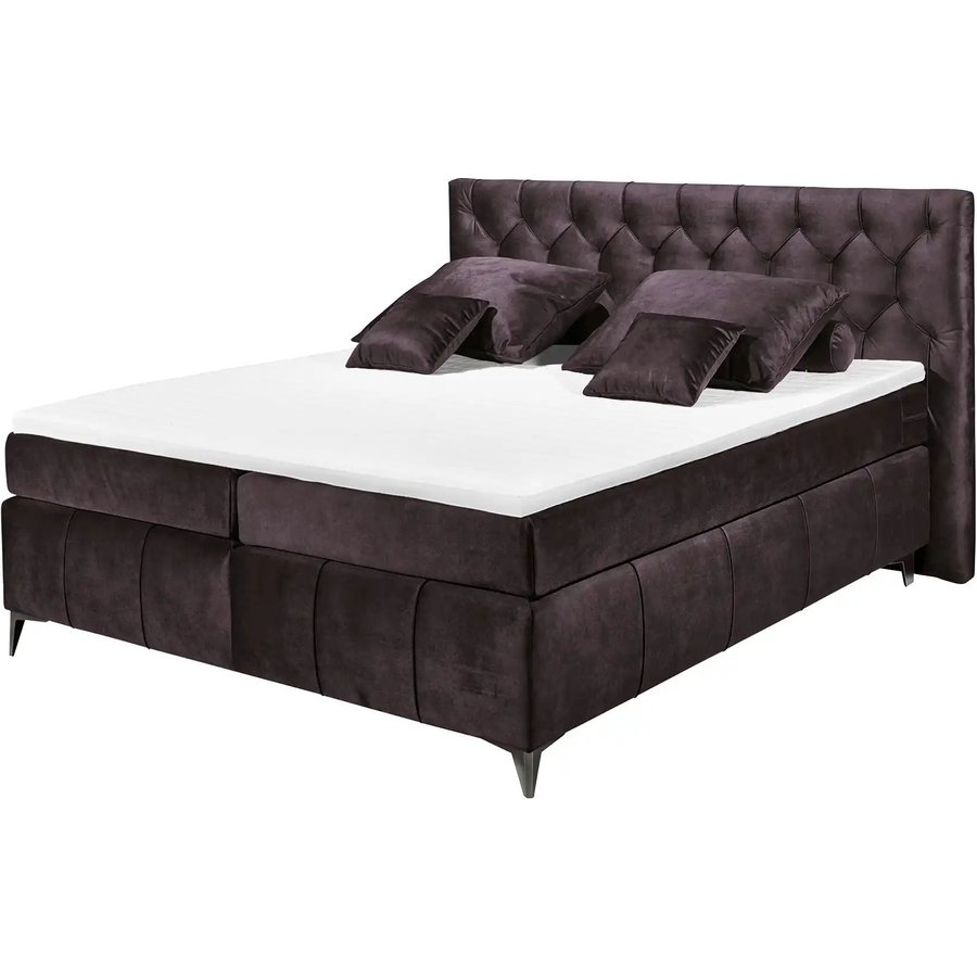 meinBett Boxspringbett Pembroke, lila/violett