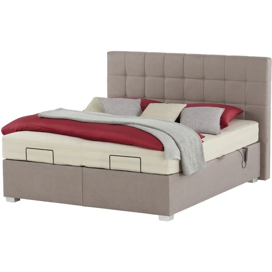 vanDoorn Motor-Boxspringbett mit Bettkasten Ohio, beige