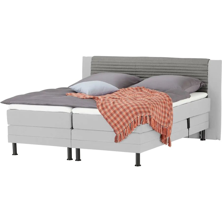 Motor-Boxspringbett Synda, grau