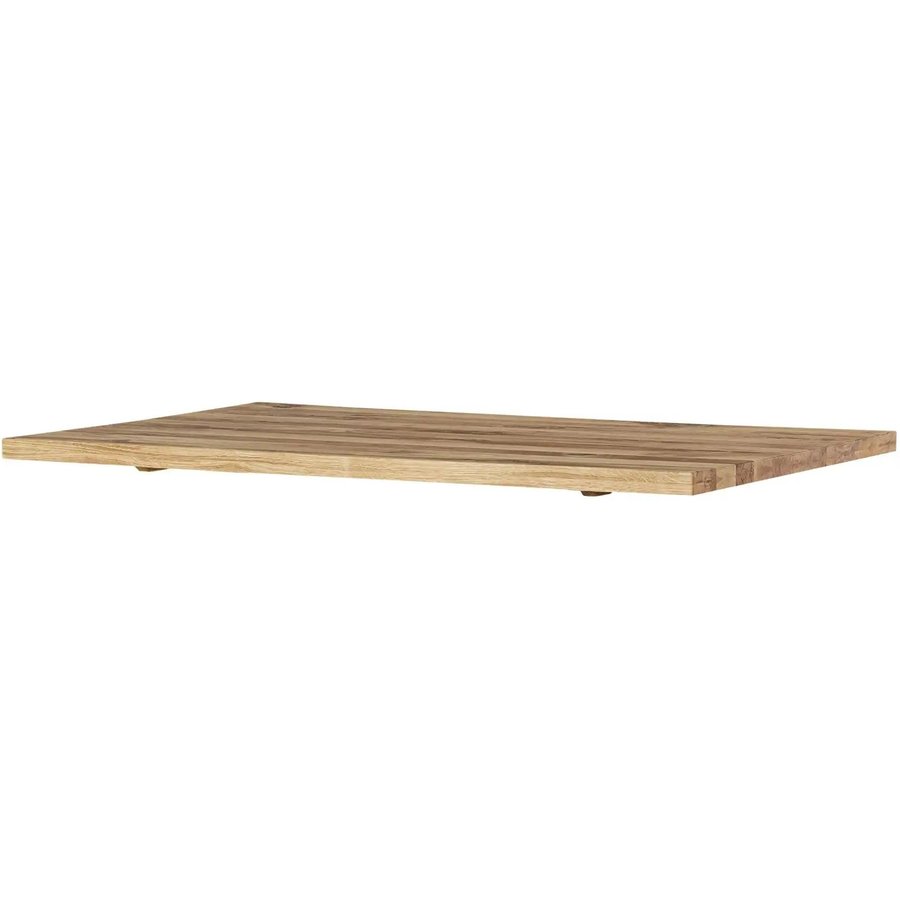 Tischplatte aus massiver Wildeiche Comida, holzfarben