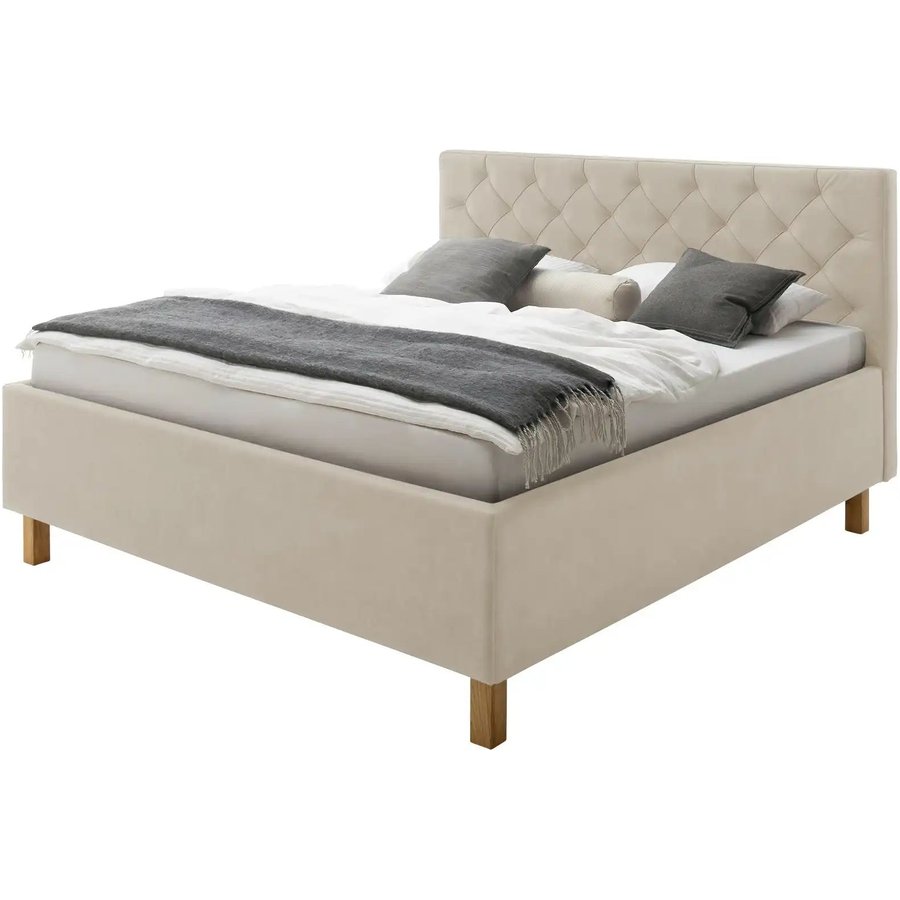 Polsterbettgestell San Remo, beige