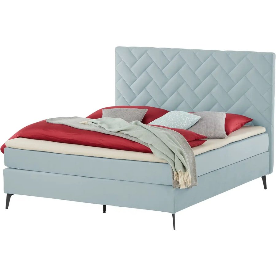 Boxspringbett Weave, blau