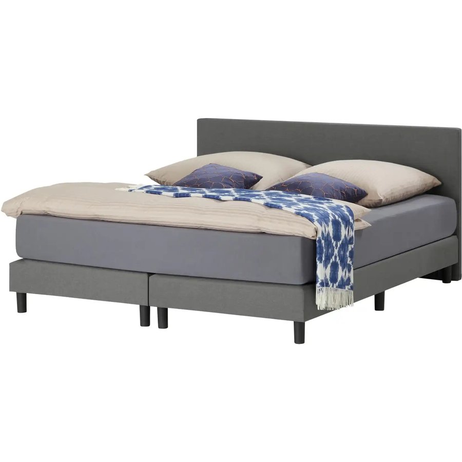Boxspringbett Cisano, grau