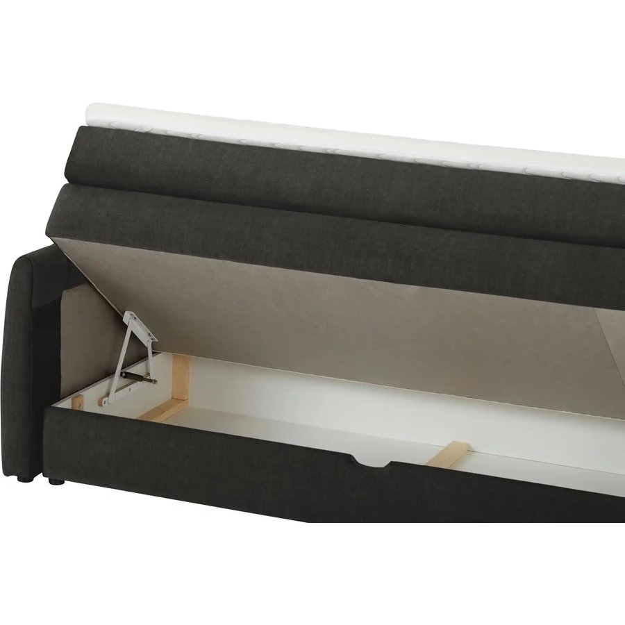 switch Boxspringbett mit Bettkasten Carina, grau