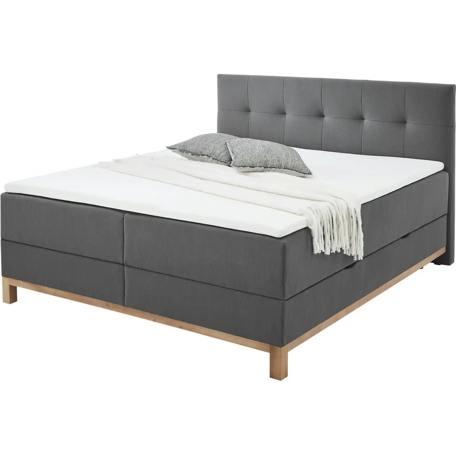 Boxspringbett Catania, grau