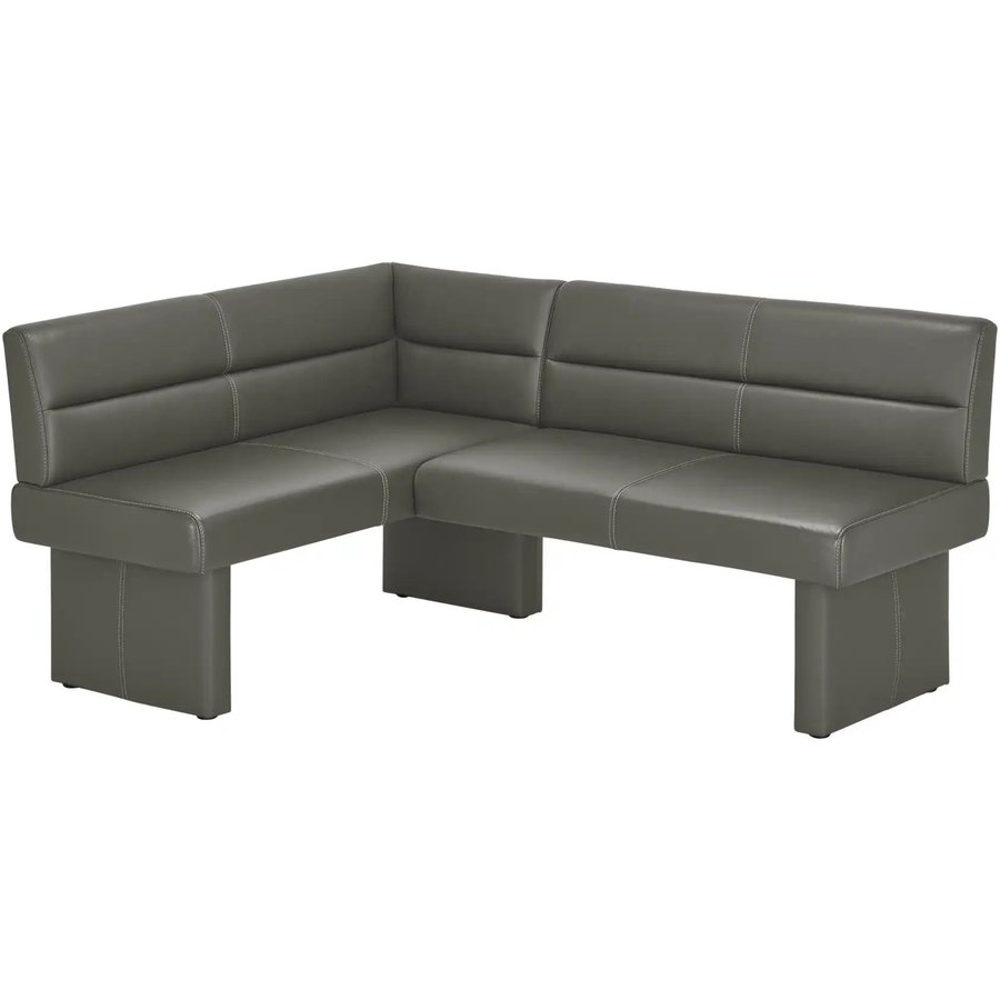 Eckbank Leder Canto II, grau