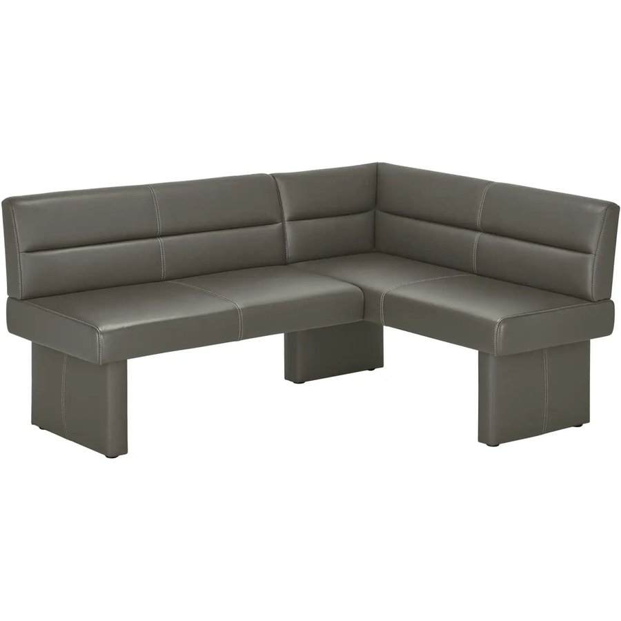 Eckbank Leder Canto II, grau