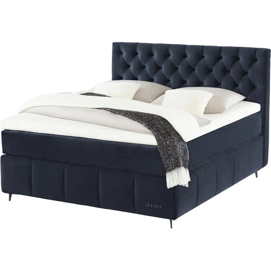 Jette Home Boxspringbett Jette Glam, blau