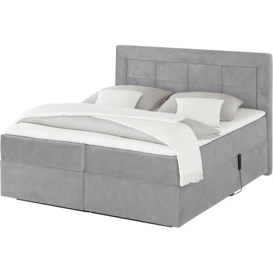 Jette Home Motor-Boxspringbett Jette Patch, grau