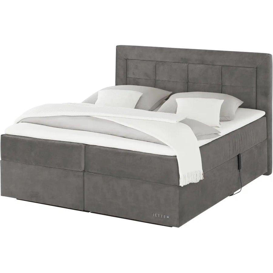 Jette Home Motor-Boxspringbett Jette Patch, grau
