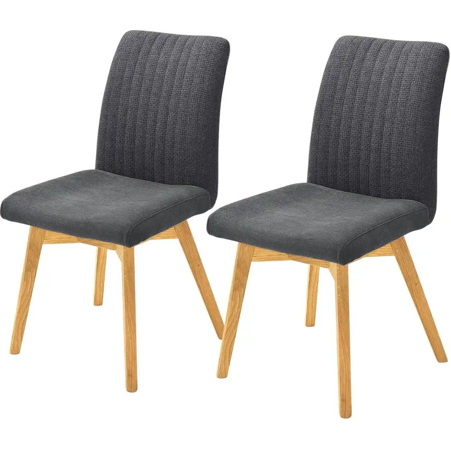 Woodford 2er Set Polsterstuhl Menda, grau