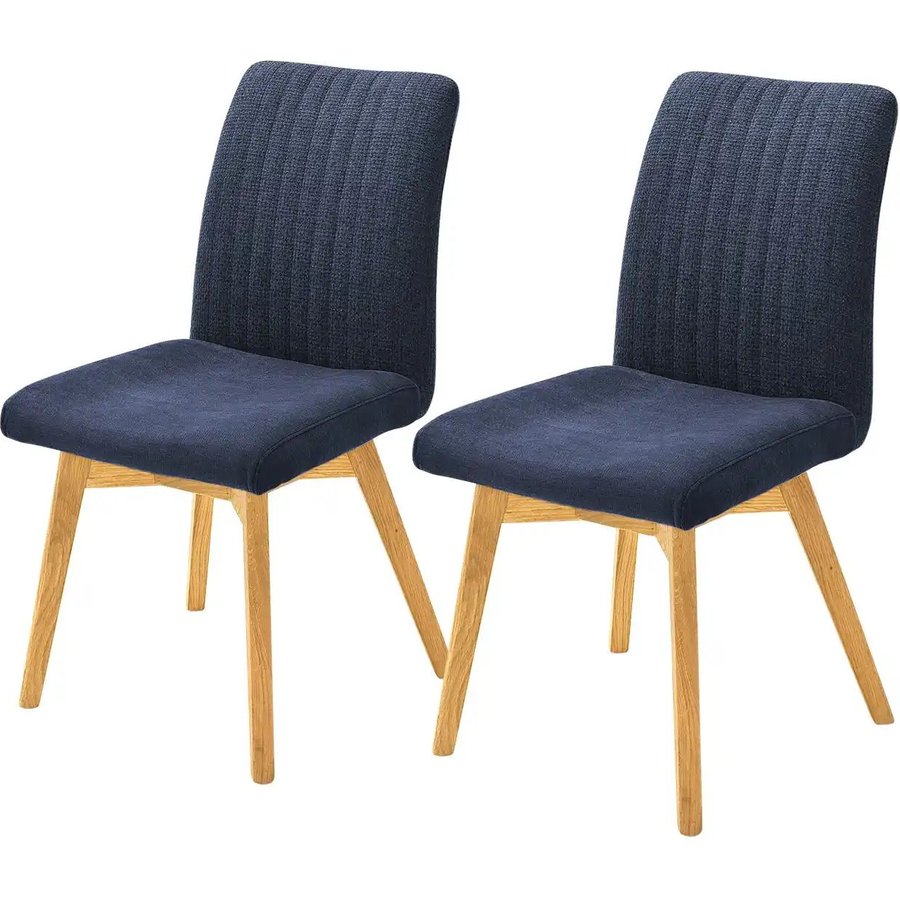 Woodford 2er Set Polsterstuhl Menda, blau