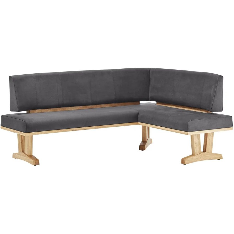 Woodford Eckbank massiv Mila, grau