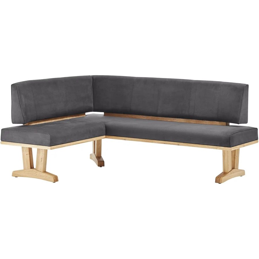 Woodford Eckbank massiv Mila, grau