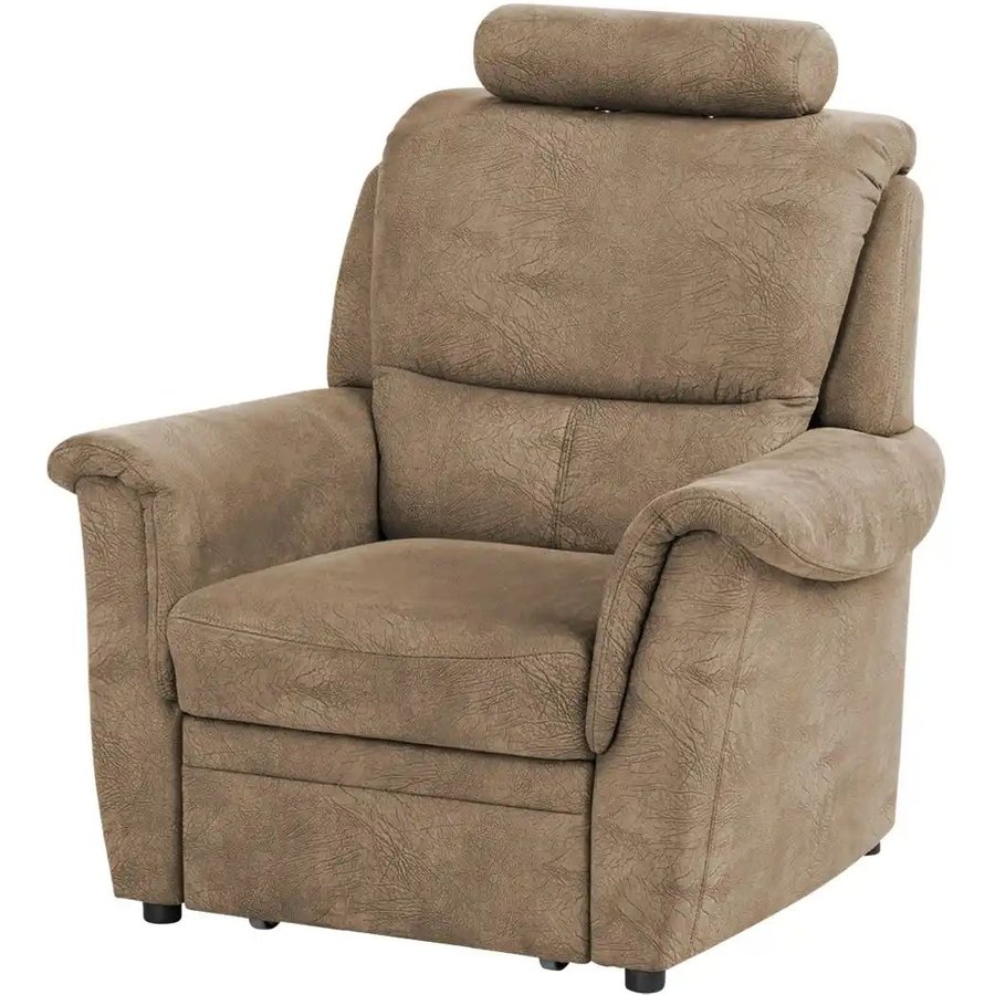 meinSofa Sessel mit Hocker als Auszug Chris, braun