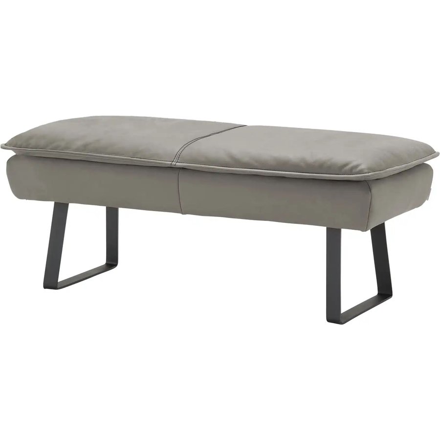 KOINOR Hockerbank Leder Alino, grau
