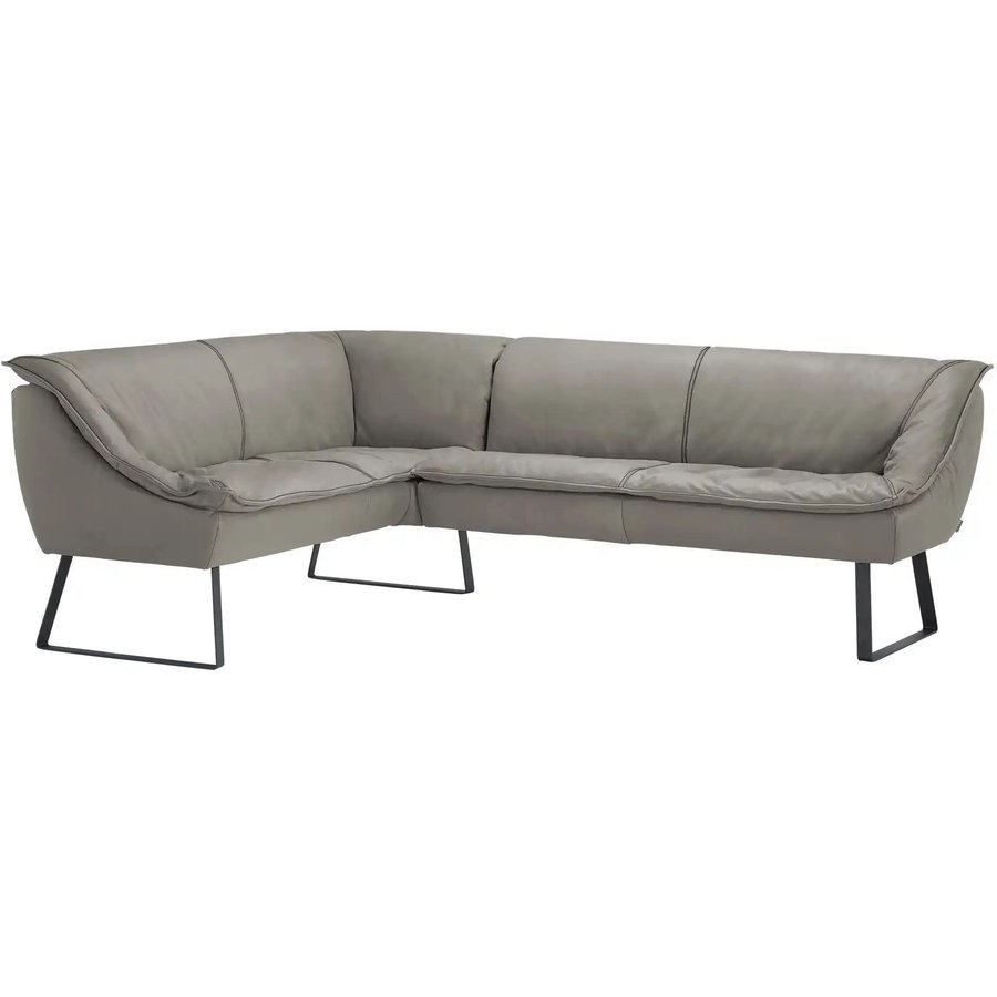 KOINOR Eckbank Leder Alino, grau