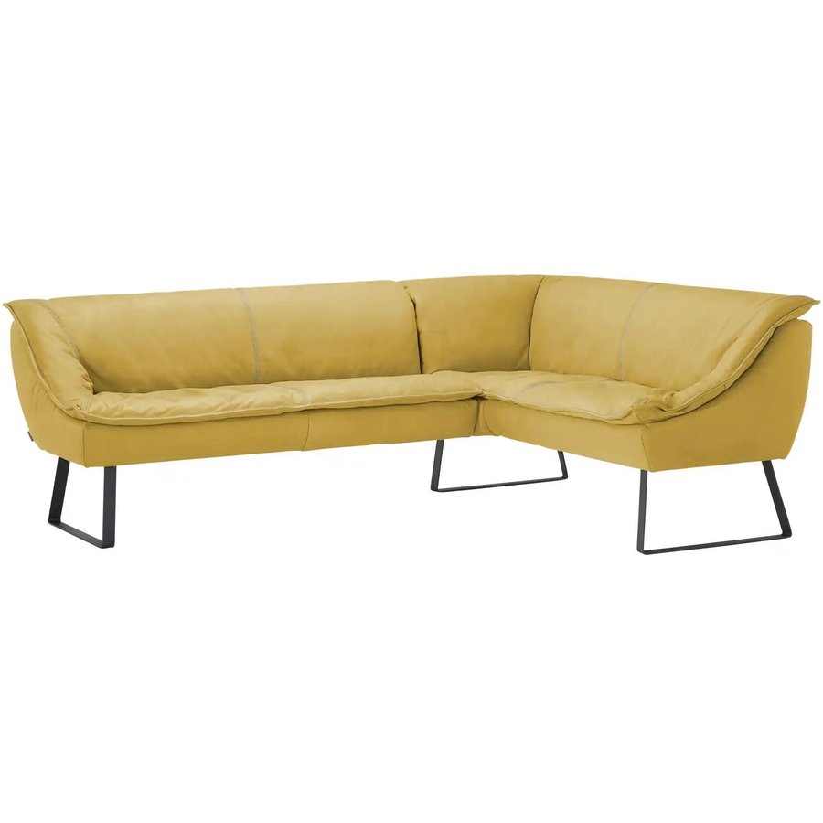 KOINOR Eckbank Leder Alino, gelb