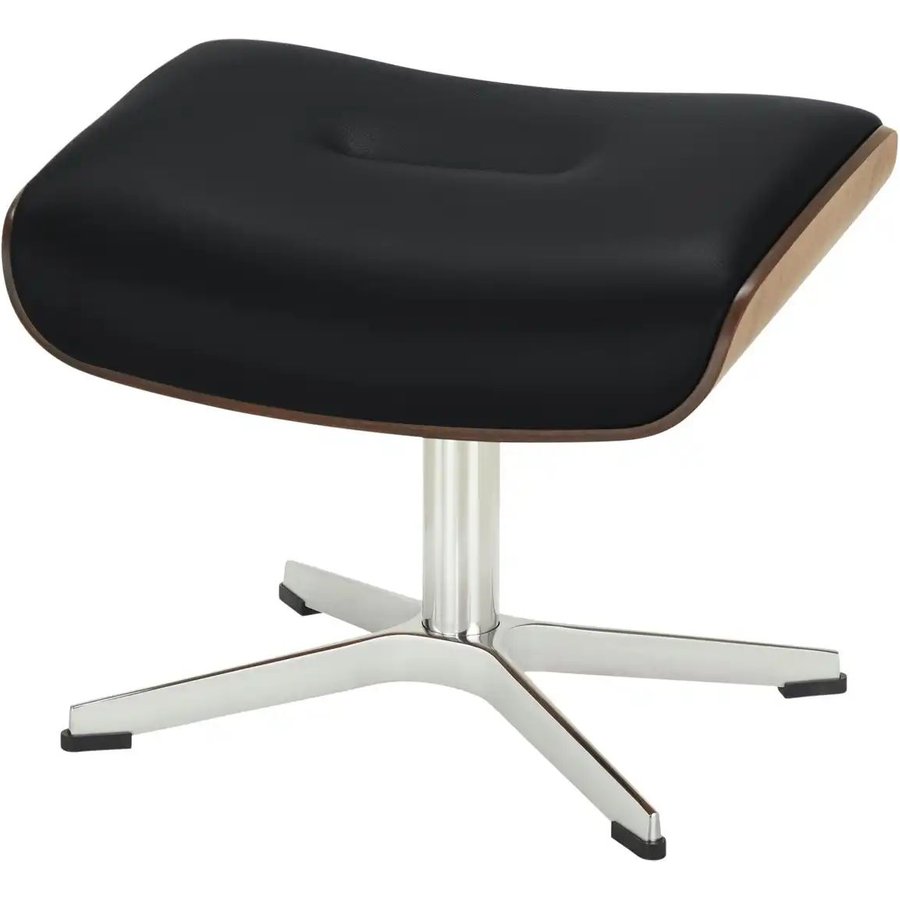 Hocker aus Leder Timeout, schwarz